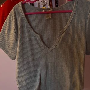 Gray crooked shirt